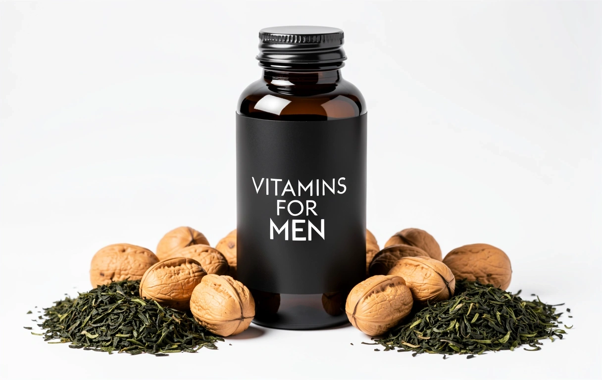Men's vitamin complex bottle